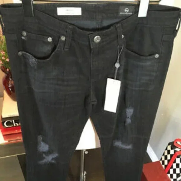 Adriano Goldschmed Black Stretch Cigarette Jeans